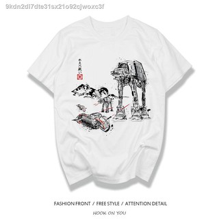 Lowest priceเสื้อผ้าเชียร์✘◐Star Wars 7 The Force Awakens AT-AT walker เสื้อยืดแขนสั้นชายสามารถปรับแต่งได้