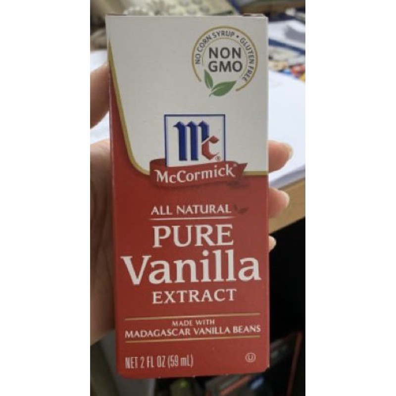 ของใหม่หมดอายุปี 2024คะ McCormick Pure Vanilla Extract แม็คคอร์มิค  กลิ่นวานิลลาธรรมชาติ ขนาด 29ml และ 59 ml
