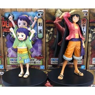 ONE PIECE DXF THE GRANDLINE Vol.2 - Luffy &amp; Otama ลูฟี่ &amp; โอทามะ ของแท้ นำเข้าจากญี่ปุ่น แมวทอง 🇯🇵🇯🇵