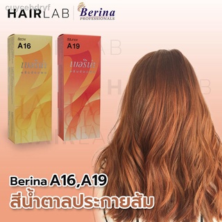 ✕☁☬พร้อมส่ง เซตสีผมเบอริน่า Berina hair color Set A16+A19 สีน้ำตาลประกายส้ม สีผมเบอริน่า สีย้อมผม ครีมย้อมผม ส่งไว