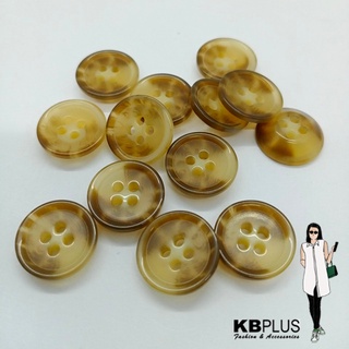 กระดุมลายกระ  15mm (10ชิ้น)   No.121489-613