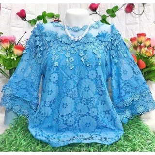 เสื้อลูกไม้ สีพื้น รอบอก40_42/46_48