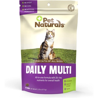 USA Daily Multi CAT วิตามินรวมแมว บำรุงทุกส่วน กระดูก ตับ เลือด ตา ประสาท หัวใจ เสริมภูมิ (ชิ้นขนมรูปปลา)