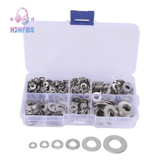 660 Pcs/Set M3 M4 M5 M6 M8 M10 Washer Spacers Stainless Steel Flat Washer Plain Gasket Spacers Kit Screw Bolt Fastener