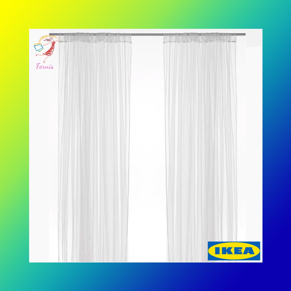 ผ้าม่าน ผ้าม่านโปร่ง 1 คู่ ผ้าม่าน ลิล อิเกีย See Through Net Curtain LILL IKEA