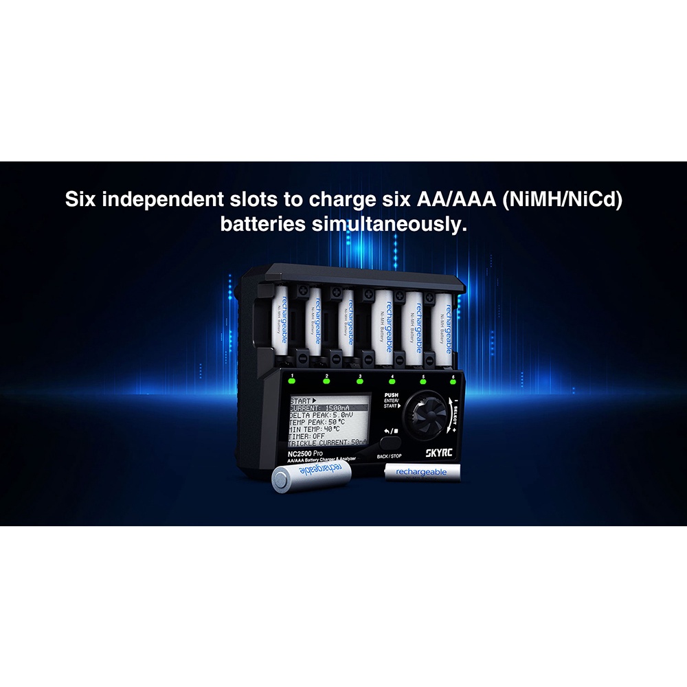SKYRC NC2500 Pro NiMH NiCd LCD Smart Battery Charger for AA AAA