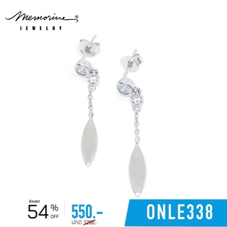 Memorine Jewelry  ต่างหูเงินแท้ 925 ฝังเพชรสวิส (CZ) : ONLE338