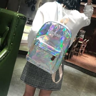 ❤(ลดราคา!!!)❤ ของแท้ ราคาถูก! กระเป๋าเป้สะพายหลัง HOLOGRAM PELANGI สี CRYBABY สุดเท่ ไม่ซ้ําใคร ตลก สําหรับผู้หญิง