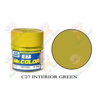 สีสูตรทินเนอร์ Mr.hobby Mr.color C27 Interior Green Semi-Gloss 10ml