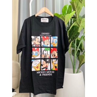 เสื้อยืดผ้าคอตตอนผ้านิ่มใส่สวยทรงโอเวอร์ไซส์หญิงชายใส่ได้