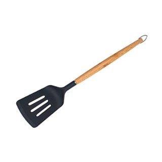 Food scooping equipment TURNER NYLON HOLE FACKELMANN BAMBOO BLACK Kitchen equipment Kitchen equipment อุปกรณ์ตักอาหาร ตะ