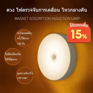 [ใส่โค้ดลดเพิ่ม MTCHECK77] ไฟเซ็นเซอร์ led 8 LED ไฟติดผนัง ติดทางเดินWarm white light