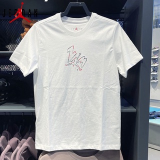 [S-5XL]Air Jordan ของแท้ 100% เสื้อยืดคอกลม แขนสั้น ใส่สบาย เข้ากับทุกการแต่งกาย สําหรับผู้ชาย DC4829