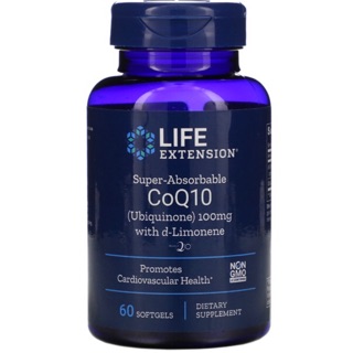 ฉลากใหม่📣พร้อมส่ง Life Extension Super-Absorbable CoQ10, 100 mg, 60 Softgels