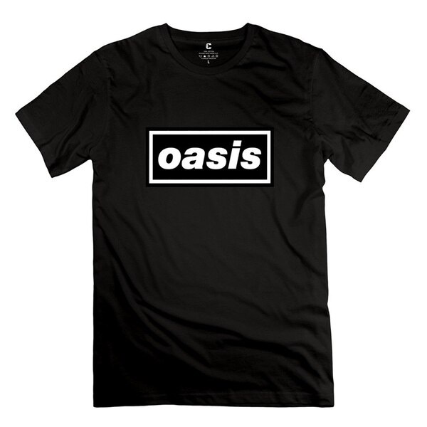 ผ้าฝ้ายแท้เสื้อยืดแขนสั้น ผ้าฝ้าย พิมพ์ลายโลโก้ Oasis Band Love แฟชั่นฤดูร้อน สําหรับผู้ชายS-4XL