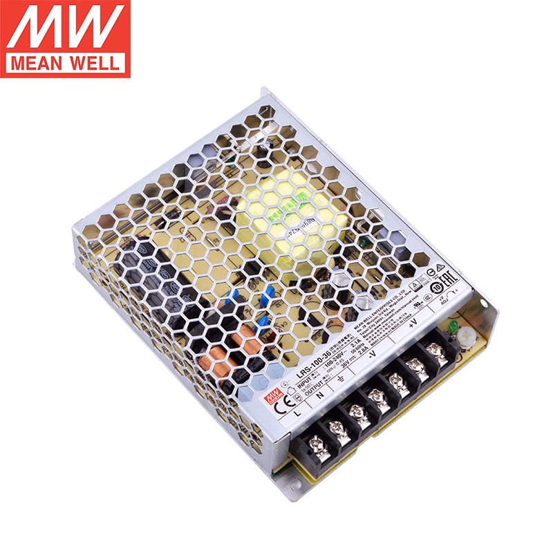Mean สวิตช์พาวเวอร์ซัพพลาย LRS-100-36 100W 36V 110V220V AC เป็น 36V DC 2.8A 100W