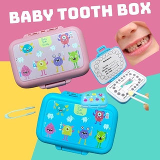 กล่องเก็บฟันน้ำนม พร้อมกล่องและไม้คีบ Baby tooth buddy (มีสีฟ้า , สีชมพู)