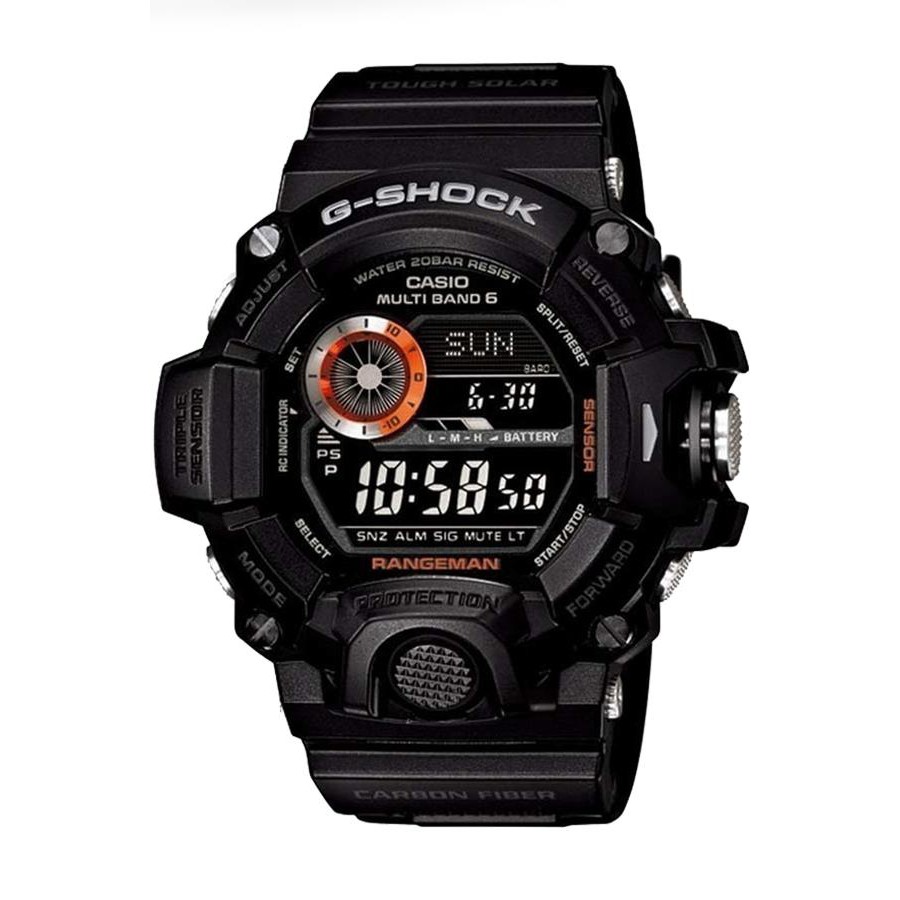 Casio G-Shock นาฬิกาข้อมือผู้ชาย สายคาร์บอนไฟเบอร์ รุ่น GW-9400BJ,GW-9400BJ-1 - สีดำ
