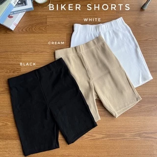 BIKER SHORTS กางเกงขาสามส่วน ผ้าRib ญี่ปุ่น100% เนื้อผ้าหนาพรีเมียมสุดๆ เก็บทรงเข้ารูปสวยที่สาวๆตามหามากที่สุดในตอนนี้