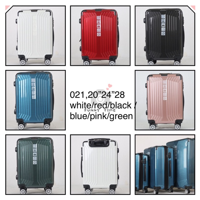 Luggage กระเป๋าเดินทาง /กระเป๋าล้อลาก/ขยายได้#ซิปกันขโมย#4ล้อคู่/ไชส์20”24”28”นิ้ว รหัส 021 4ล้อ360องศา
