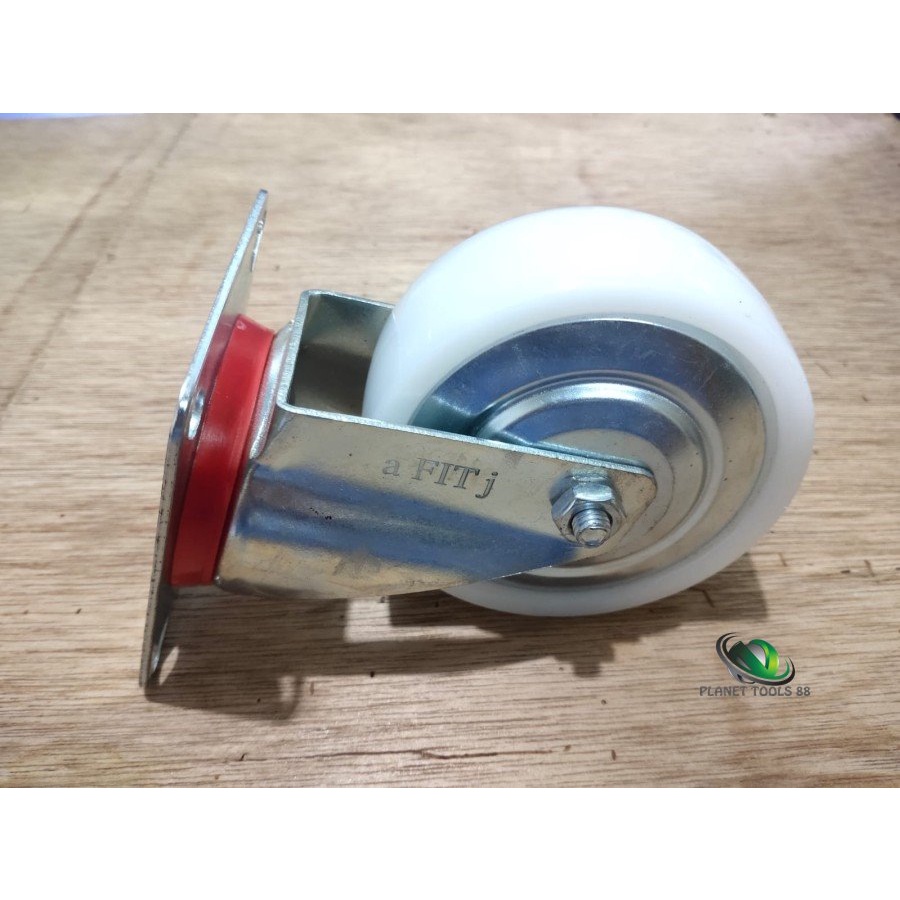 PLANET88- ล้อไนลอนสีขาว 4" 4 INCH LIVE NYLON WHEELS ต่อชิ้น TROLLEY DISPLAY