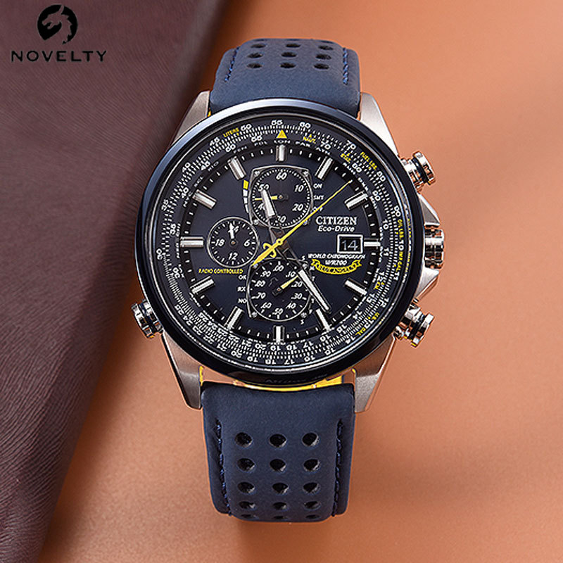 CITIZEN Men Quatz Watches Blue Angels World Chronograph Men Watch