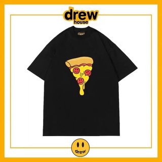 Drew HOUSE เสื้อยืดแขนสั้น ผ้าฝ้าย ลายหน้ายิ้ม ทรงหลวม สไตล์อเมริกัน สตรีท สําหรับคู่รักS-5XL