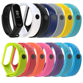 สายนาฬิกาข้อมือซิลิโคนสำหรับ Xiaomi Mi Band 4 3 Smart Bracelet