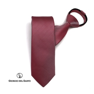 Giorgio Del Sarto Adults Zipper Tie Red ไทซิป เนคไทสำเร็จรูปสีแดง