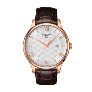 Tissot Tradition ทิสโซต์ เทรดิชั่น T0636103603800 สีเงิน น้ำตาล นาฬิกาผู้ชาย