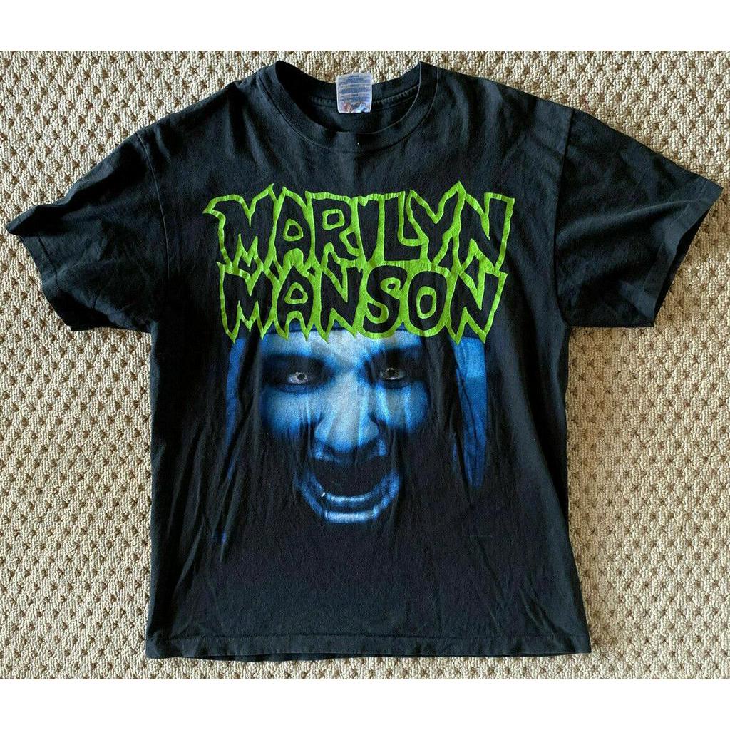 tshirtเสื้อยืดคอกลมฤดูร้อนGildan -   Rare Vintage 1994 Vintage Marilyn Manson This Is Your World T Shirt Reprint QLP5Sto