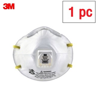 3M 8210V N95 ชนิดมีวาล์ว (1ชิ้น) หน้ากากป้องกันฝุ่น 3M Valved Mask 8210