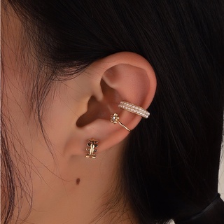 เอียร์คัพเซ็ต 3 ชิ้น 3pcs Faux Pearl Decor Ear Cuff