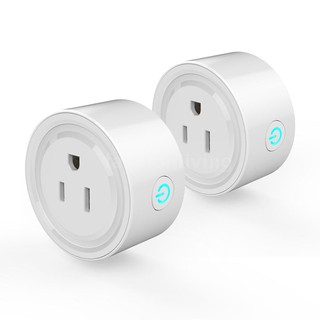 2 ชิ้น Wifi Smart Plug Wi-Fi Enabled Mini Socket APP รีโมทคอนโทรลไร้สาย