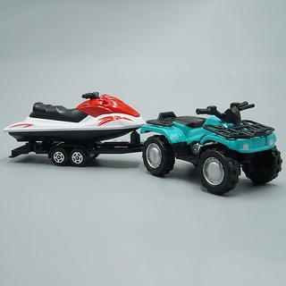 โมเดลรถพ่วง Jet-Ski Quad ATV โลหะ ขนาด 1:50 ของเล่นสําหรับเด็ก