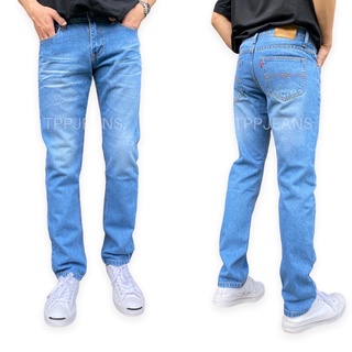 JEANSEXPRESS LightBlue Classic Denim กางเกงยีนส์ชายทรงกระบอก สีบลูฟอกซีดเป้าซิป Size 28-36 รับชำระปลายทาง