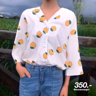 Lemon print blouse