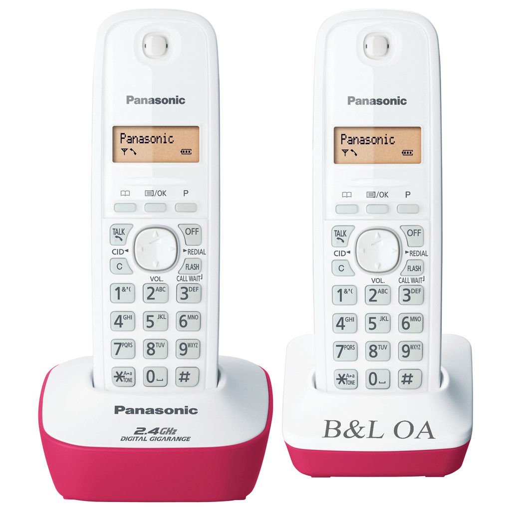Panasonic Cordless Phone 2.4 GHz Caller ID  โทรศัพท์ไร้สาย KX-TG3412BX (1 ชุดมี 2 เครื่อง)
