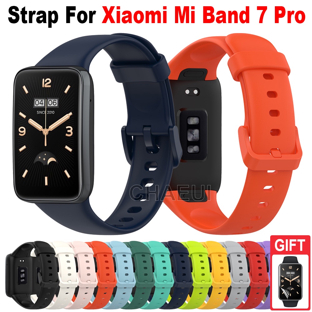 สายนาฬิกาข้อมือซิลิโคน แบบเปลี่ยน สําหรับ Xiaomi Mi Band 7 Pro