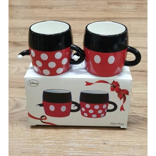 ถ้วย Mug Cup Disney Mickey &amp; Minnie Mouse ของแท้ จากญี่ปุ่น ของใหม่ แก้วน้ำ ดิสนีย์ มิกกี้ &amp; มินนี่ เม้าส์ คู่ 2 ใบ