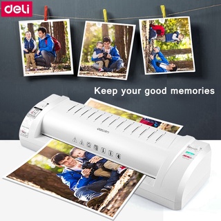 เครื่องเคลือบบัตร Deli-3893 Laminator A4 Laminator, Laminating Documents, Photos, Adjustable 2 Levels, No Bubble