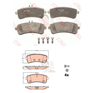 GDB2079 ผ้าเบรค-หลัง(TRW) (เนื้อผ้า COTEC) BENZ S-CLASS Coupe S 500 AMG (C217) , (W222) 5,980 cc. 14-18