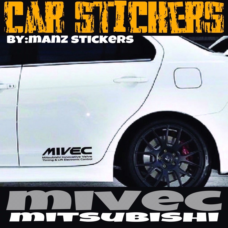 [24 ชั่วโมง SHIP ] STIKER KERETA MITSUBISHI MIVEC DESIGN 2 / สติ๊กเกอร์ติดรถยนต์ MIVEC