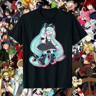 เสื้อยืดผ้าฝ้ายพิมพ์ลายขายดี เสื้อยืด พิมพ์ลายกราฟิก Hatsune Miku สไตล์คลาสสิก