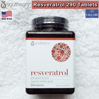 สารสกัดจากไวน์แดง เรสเวอราทรอล Resveratrol 290 Tablets - Youtheory