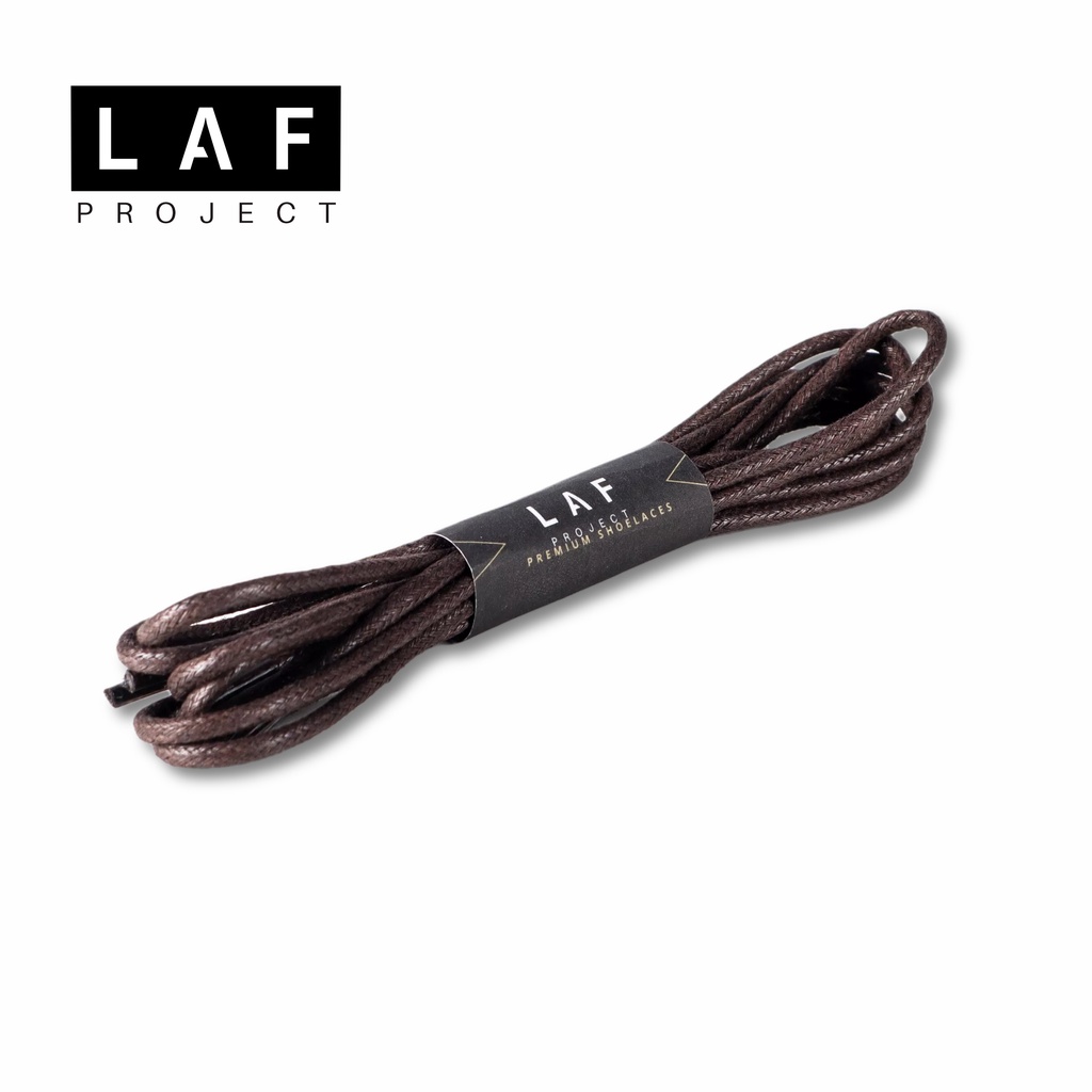 Lilin เชือกผูกรองเท้าขี้ผึ้งกลม เชือกผูกรองเท้าขี้ผึ้งกลม พรีเมี่ยม 100 ซม. Dark Light สีน้ําตาล LAF โครงการ