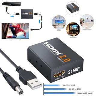 1080P 3D Mini HDMI 4K*2K Repeater Extender Booster Adapter Amplifier 35เมตร- 60 เมตร