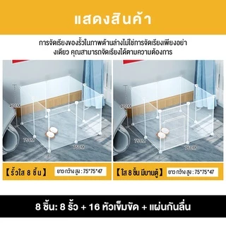 😺Hipetime shop😺คอกสำหรับสัตว์เลี้ยง, รั้วสนามพลาสติกขนาดใหญ่แบบพกพา, สัตว์เล็ก, คอกสุนัขลูกสุนัขลังเต็นท์รั้ว, สีขาว