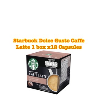 Starbuck Dolce Gusto Caffe Latte สตาร์บัคส์ ดอลเช่ กุสโต้ คาเฟ่ ลาเต้ 1 box x12 Capsules