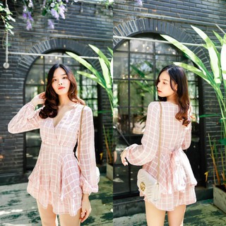 MASS Fashion : Sweet Valentine Jumpsuit - จั๊มสูมแขนยาว